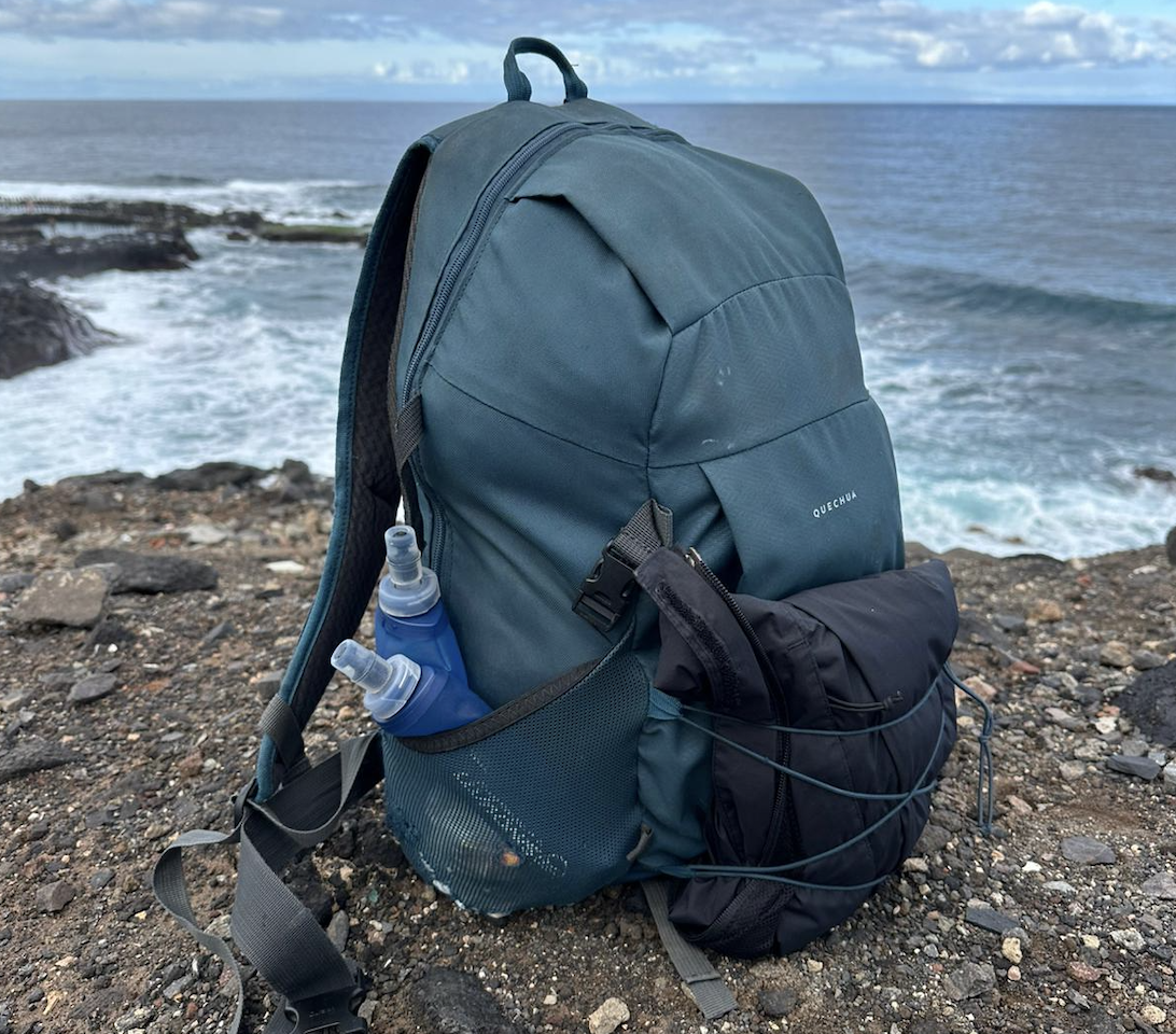 30-liter rucksack packed for 2 1/2 weeks of travel